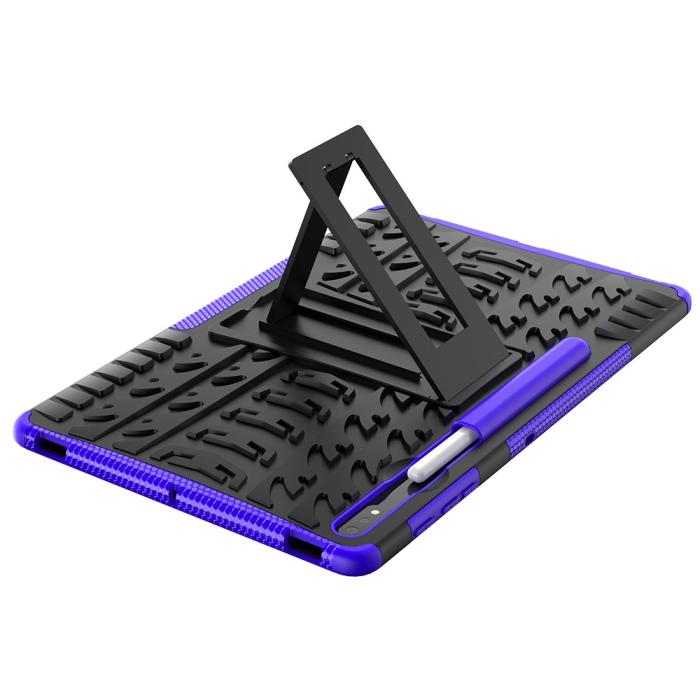 Bild 5,  Samsung Galaxy Tab S7 Plus / Tab S8 Plus Skal Rugged Kickstand Armor Lila