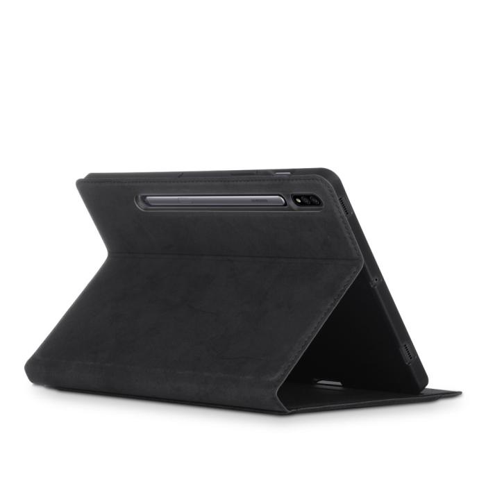 Bild 6,  Samsung Galaxy Tab S7 / Tab S8 - Fodral Med Frontficka Och Pennhållare - Svart