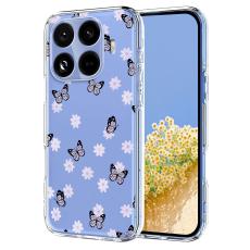  Xiaomi 17T Skal TPU Blommor/Fj&auml;rilar
