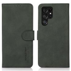 KHAZNEH KHAZNEH Samsung Galaxy S25 Ultra Fodral Retro L&auml;der Gr&ouml;n