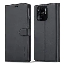 LC.IMEEKE LC.IMEEKE Xiaomi Redmi 10C Fodral L&auml;der Svart