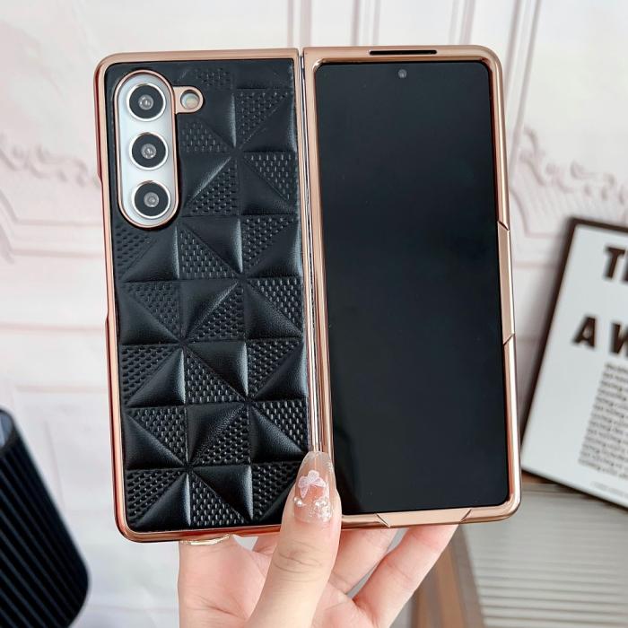 Bild 2,  Galaxy Z Fold 6 Skal Läder Svart