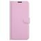  iPhone 13 Pro Max Fodral Litchi Läder Ljus Rosa