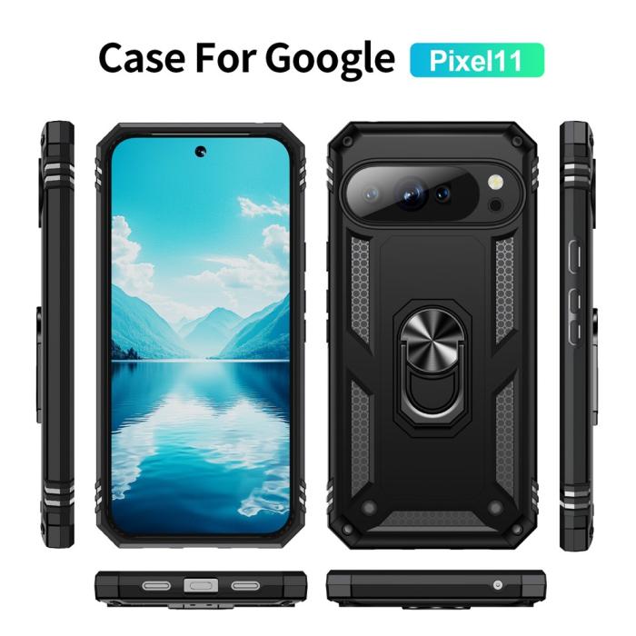 Bild 2,  Google Pixel 11 / 11 Pro Skal Hybrid Kickstand Svart