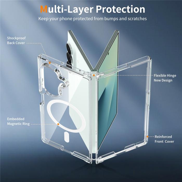 Bild 3,  Samsung Galaxy Z Fold 8 Ultra Skal MagSafe TPU Transparent