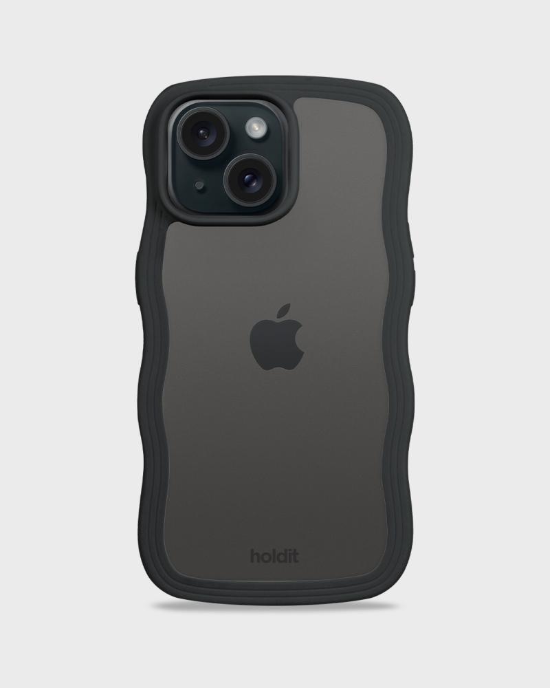 holdit holdit iPhone 15 / 14 / 13 Skal Wavy Svart/Transpa