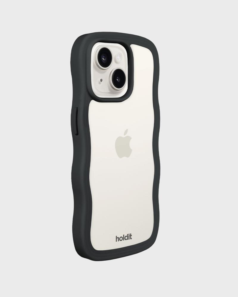 holdit holdit iPhone 15 / 14 / 13 Skal Wavy Svart/Transpa
