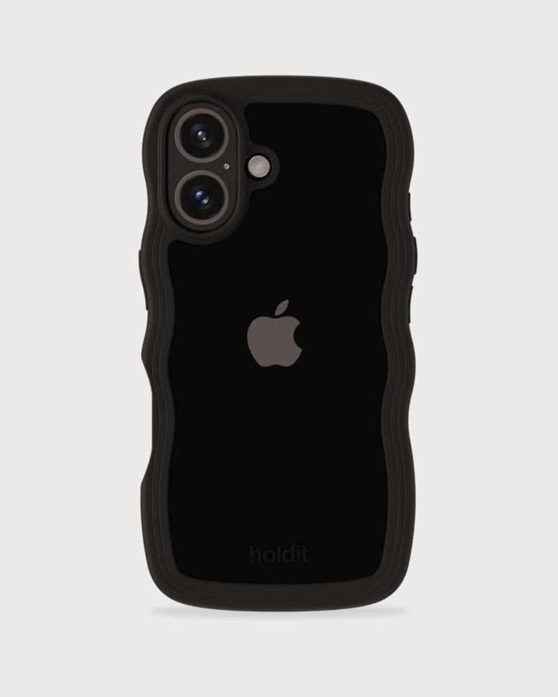 holdit holdit iPhone 16 Skal Wavy Svart/Transparent