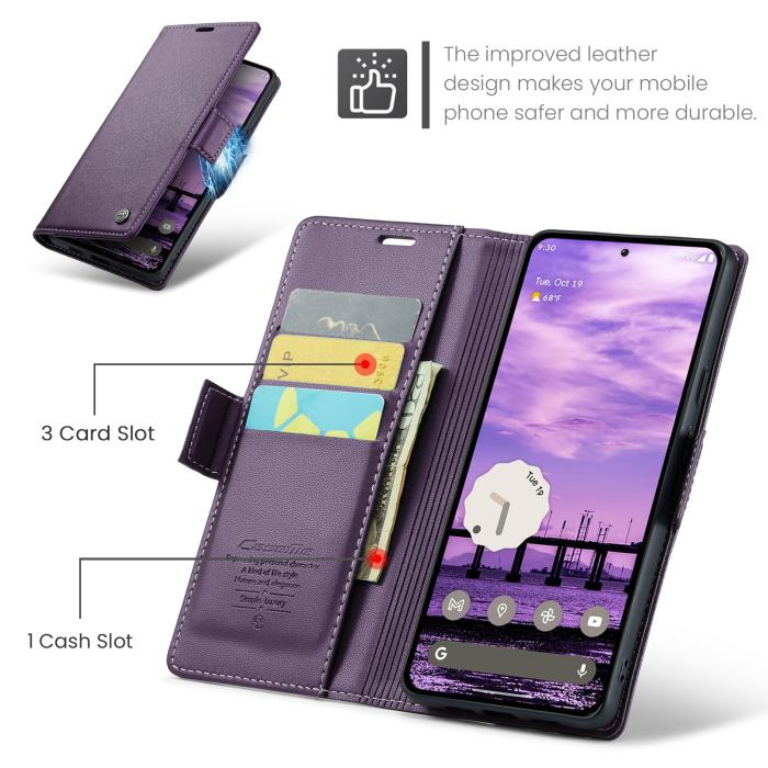 Bild 2, CASEME CASEME Google Pixel 10a Fodral RFID Läder Lila