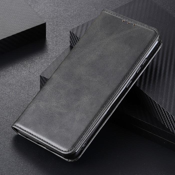 Bild 6,  Motorola Moto G200 Fodral Flip Läder Svart