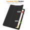  Samsung Galaxy Tab S9 Plus Fodral Tri-Fold Pennhållare Svart