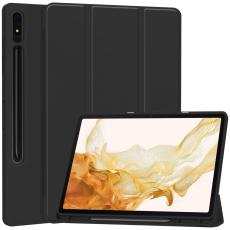  Samsung Galaxy Tab S9 Plus Fodral Tri-Fold Pennh&aring;llare Svart