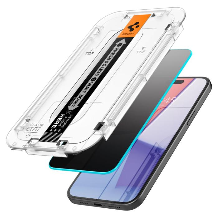 Bild 2, Spigen Spigen iPhone 16 / 15 2-PACK GLAS.tR 