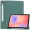  Samsung Galaxy Tab S10 Lite Fodral Tri-Fold Pennhållare Grön