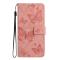  Samsung Galaxy S26 Fodral Fjäril Tryck Rosa