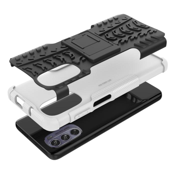 Bild 6,  Motorola Moto G62 5G Skal Ultimata Stöttåligt med Stöd Vit