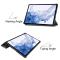  Samsung Galaxy Tab S9 Fodral Tri-Fold Läder Grå