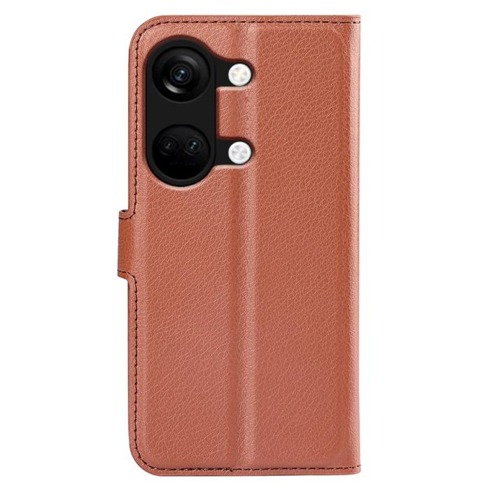 Bild 6,  OnePlus Nord 3 5G Fodral Litchi Textur Brun
