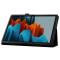  Samsung Galaxy Tab S7 Plus / Tab S8 Plus Litchi Läder Fodral Svart