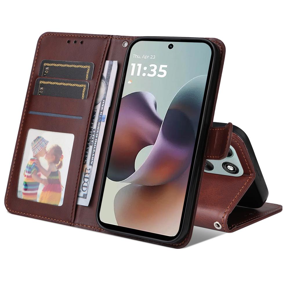  Motorola Moto G56 5G Fodral Läder Brun
