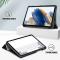  Samsung Galaxy Tab A9 Fodral Tri-Fold PU Läder Svart