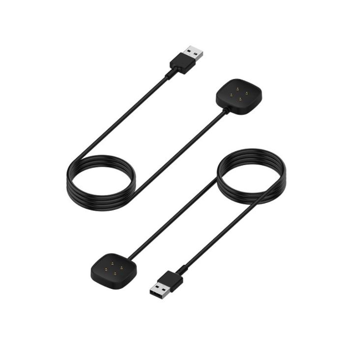 Bild 4,  1m Laddare För Fitbit Versa 4 Svart