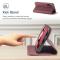 CASEME CASEME Samsung Galaxy S21 FE Fodral Retro Flip Läder Vinröd