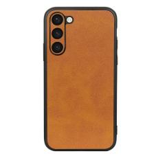  Samsung Galaxy S23 Plus Skal L&auml;derbelagt Brun