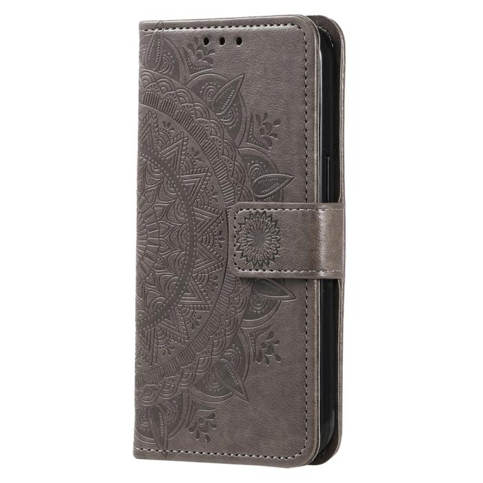Bild 5,  Samsung Galaxy S25 FE Fodral Mandala Läder Grå