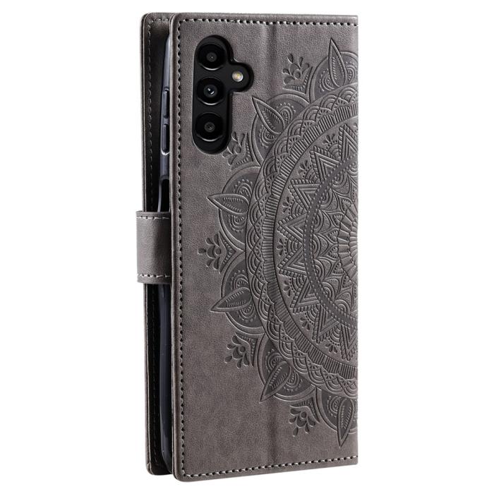 Bild 6,  Samsung Galaxy S25 FE Fodral Mandala Läder Grå