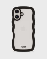 holdit holdit iPhone 16 Plus Skal Wavy Svart/Transparent