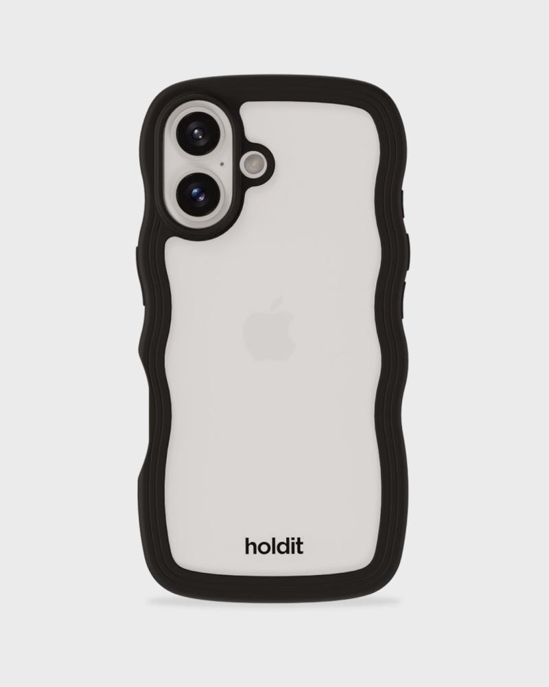 holdit holdit iPhone 16 Plus Skal Wavy Svart/Transparent
