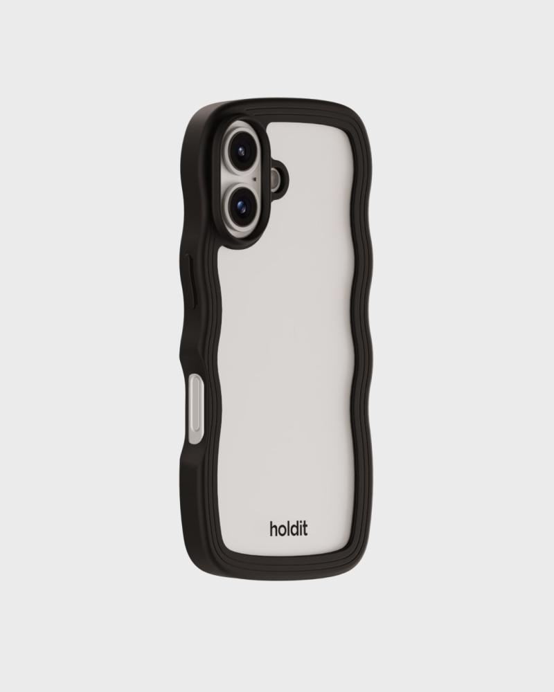 holdit holdit iPhone 16 Plus Skal Wavy Svart/Transparent
