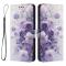  Motorola Moto G06/G06 Power Fodral Med Tryck Lila Rosor