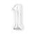  Sifferballong Nummer 1 40 cm Silver