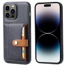  iPhone 14 Pro Skal Med Pl&aring;nboksfunktion Svart