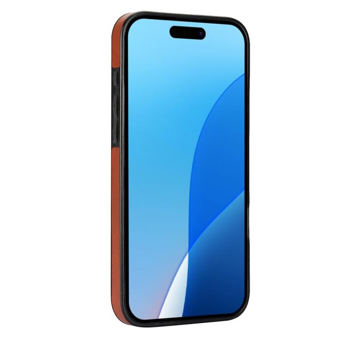 Bild 3,  iPhone 16 Pro Skal Med Kortfack Läder Brun