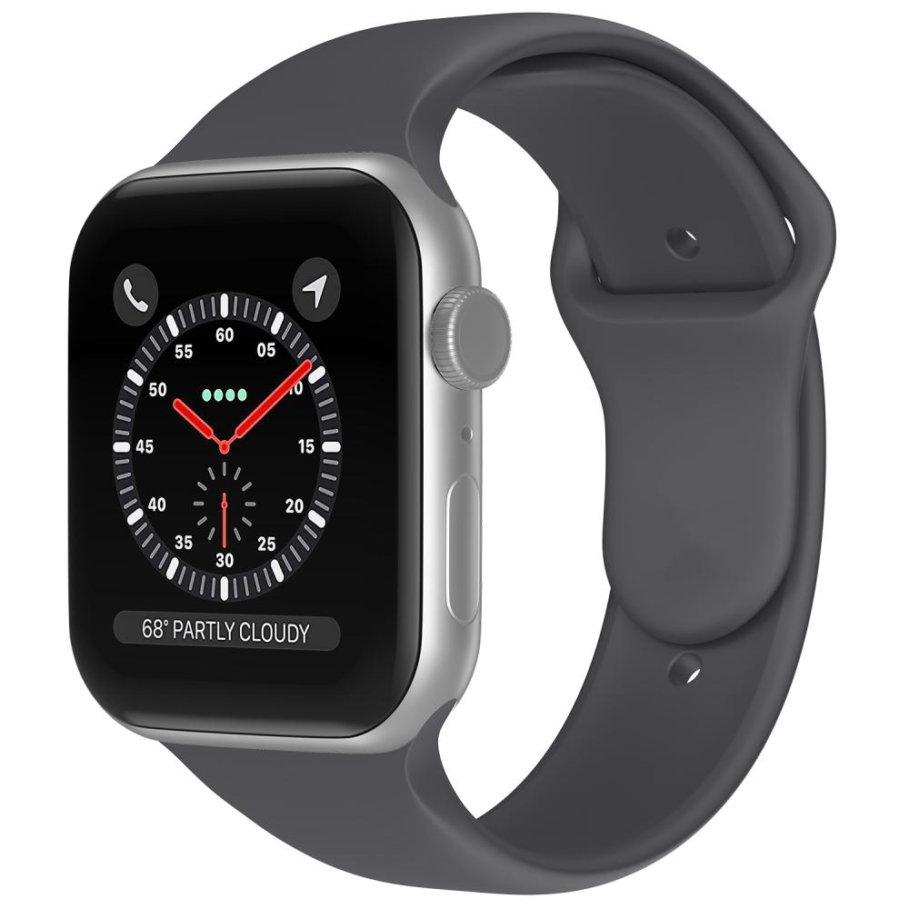 ColorPop Apple Watch 38/40/41/42 mm Silikon Armband (S/M) Mörk Grå