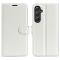  Samsung Galaxy A55 5G Fodral Litchi Läder Vit