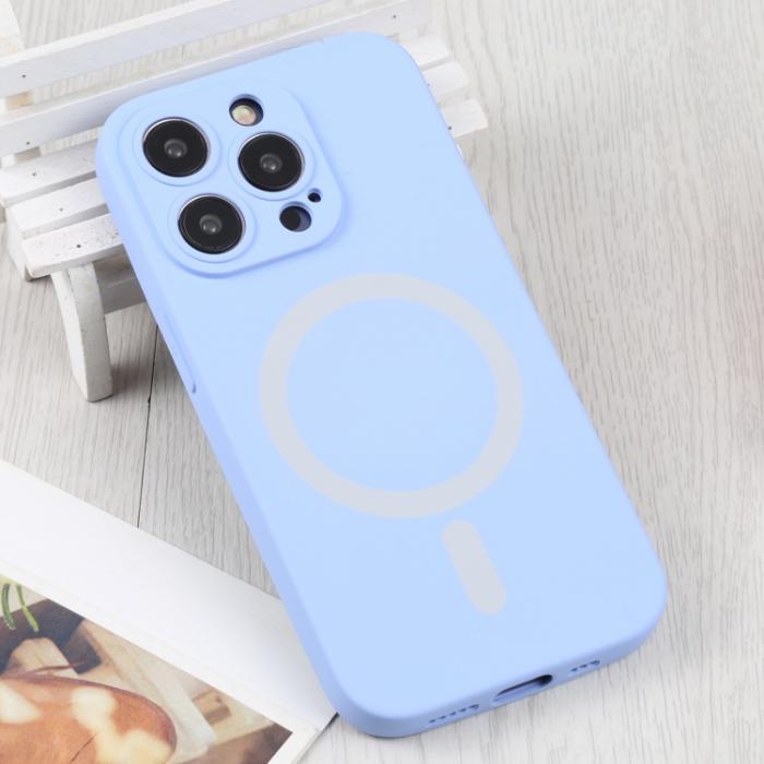 Bild 2,  iPhone 15 Pro Max Skal MagSafe Liquid Silikon Ljus Lila