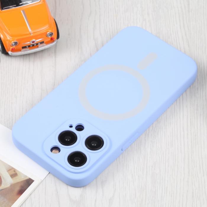 Bild 4,  iPhone 15 Pro Max Skal MagSafe Liquid Silikon Ljus Lila