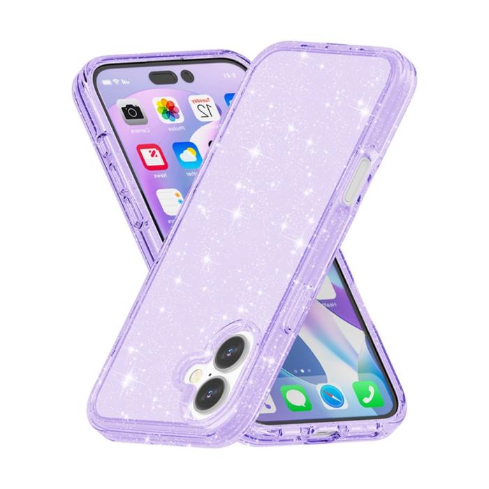 Bild 3,  iPhone 17 Skal Hybrid Glitter Lila