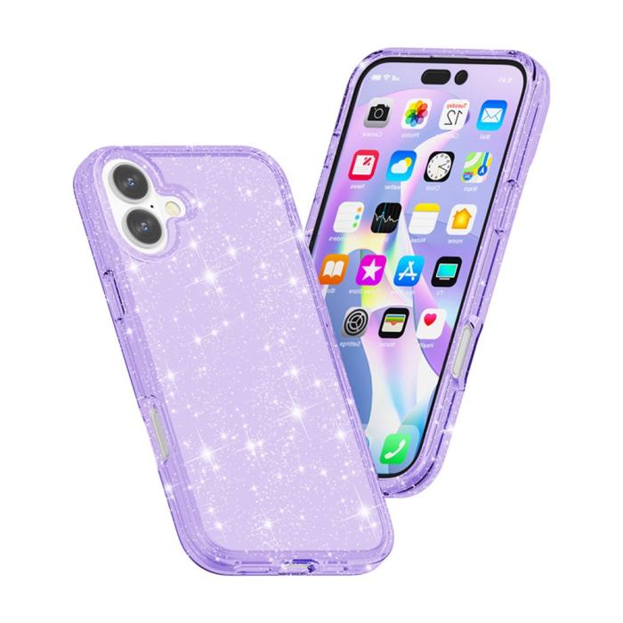 Bild 4,  iPhone 17 Skal Hybrid Glitter Lila