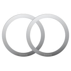 BASEUS Baseus 2-PACK Magnetisk MagSafe Ring Ultra Tunn Silver