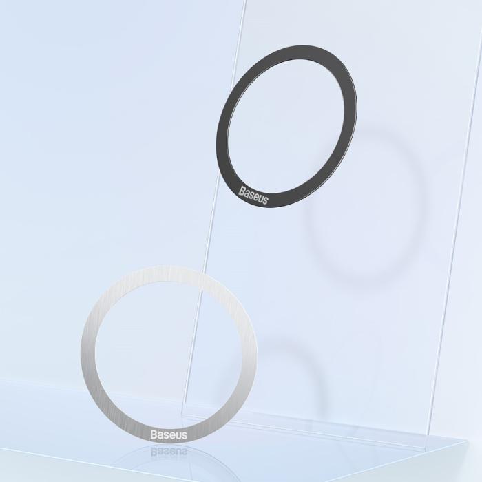 Bild 6, BASEUS Baseus 2-PACK Magnetisk MagSafe Ring Ultra Tunn Silver