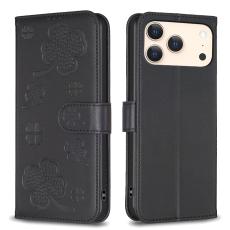  iPhone 17 Pro Max Fodral Med Blommigt Tryck Svart