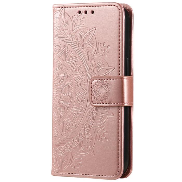 Bild 5,  Xiaomi Redmi Note 14 5G Fodral Mandala Läder Roséguld