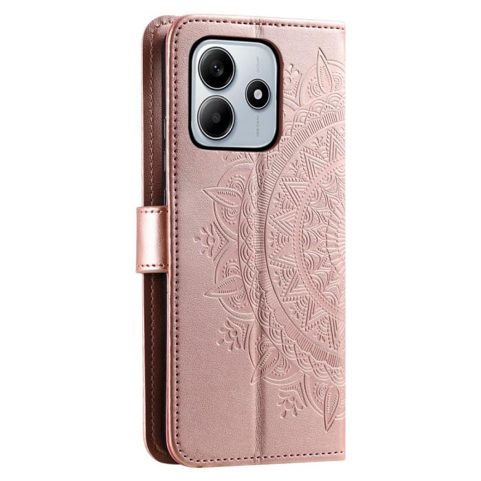 Bild 6,  Xiaomi Redmi Note 14 5G Fodral Mandala Läder Roséguld