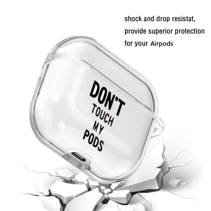 Bild 4,  AirPods Skyddsfodral Med Motiv - Don't Touch My Pods
