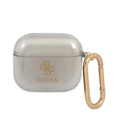 Guess Guess AirPods 3 Skal 4G TPU Glitter Karbinhake Svart